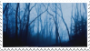 a blue picture of a forest